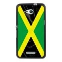 TPU1XPE4GDRAPJAMAIQUE - Coque Souple en gel noir pour Sony Xperia E4g avec impression Motifs drapeau de la Jamaïque