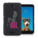TPU1XPE4SEXYGIRL - Coque Souple en gel noir pour Sony Xperia E4 avec impression Motifs Sexy Girl