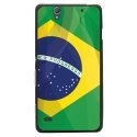 TPU1XPERIAC4DRAPBRESIL - Coque Souple en gel pour Sony Xperia C4 avec impression Motifs drapeau du Brésil