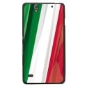 TPU1XPERIAC4DRAPITALIE - Coque Souple en gel pour Sony Xperia C4 avec impression Motifs drapeau de l'Italie