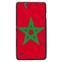 TPU1XPERIAC4DRAPMAROC - Coque Souple en gel pour Sony Xperia C4 avec impression Motifs drapeau du Maroc