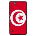 TPU1XPERIAC4DRAPTUNISIE - Coque Souple en gel pour Sony Xperia C4 avec impression Motifs drapeau de la Tunisie