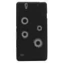 TPU1XPERIAC4TROUBALLE - Coque Souple en gel pour Sony Xperia C4 avec impression Motifs impacts de balles