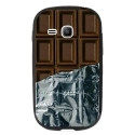 TPU1YOUNG2CHOCOLAT - Coque souple pour Samsung Galaxy Young 2 SM-G130 avec impression Motifs tablette de chocolat