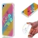 TPUIP7-LOVEROSES - Coque iPhone 7 souple transparente reflets arc en ciel motif Love Roses