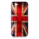 TPUIP7-UKVINTAGE - Coque iPhone 7 souple avec motif drapeau Anglais vintage
