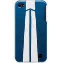 TREXTA-IP4-FLECHBLE - Coque Trexta cuir bleu pour iPhone 4