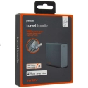 VENTEV-TRAVELBUNDLE - Batterie de secours iPhone Ventev Travel-Bundle avec son câble renforcé certifié Apple MFI
