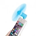 VENTILIP6BLEU - Mini ventilateur bleu pour iPhone et iPad fonctionne sur prise de charge