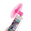 VENTILIP6FUSHIA - Mini ventilateur rose pour iPhone et iPad fonctionne sur prise de charge