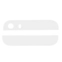 VITREDOS-IP5SBLANC - Vitre arrière iPhone 5s haut et bas en verre blanc