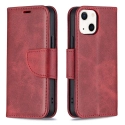 WALLET-IP13ROUGE - Etui portefeuille iPhone-13 coloris rouge rabat latéral articulé fonction stand