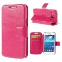 WALLETG3500ROSE - Etui type portefeuille rose pour Samsung Galaxy Core Plus G3500 fonction stand