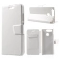 WALLETHUAWEIP9ALLBLANC - Etui type portefeuille blanc complet pour Huawei P9 rabat latéral articulé fonction stand