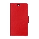 WALLETIDOL355ROUGE - Etui portefeuille rouge pour Alcatel Idol 3 5,5 pouces avec rabat latéral articulé stand