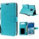 WALLETNOTEEDGEBLEU - Etui type portefeuille bleu Samsung Galaxy Note Edge SM-N915 rabat latéral fonction stand