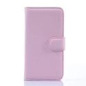 WALLETSUNSETROSE - Etui type portefeuille rose pour Wiko Sunset avec rabat latéral articulé fonction stand