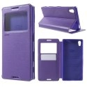 WALLETVIEWXPEZ5VIOLET - Etui Folio View Roar Korea ultra fin violet pour Sony Xperia Z5