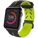 XDORIA-WATCH3X482901A - Bracelet sport souple noir et vert pour Apple Watch 42/44 mm
