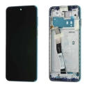 Ecran complet origine Xiaomi Redmi Note 9S bleu sur chassis 