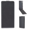 XQISIT-FLIPXPZ2NOIR - Etui folio à rabat en simili cuir noir pour Sony Xperia-Z2