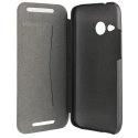 XQISIT-FOLIOONEMINI2 - Etui folio à rabat en simili cuir noir pour HTC One-Mini-2