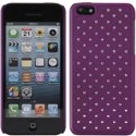 ZIRCO-IP5C-VIOLET - Coque rigide avec strass coloris Violet iPhone 5c