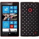 ZIRCOLUMIA520NOIR - Coque rigide avec strass coloris noir Nokia Lumia 520