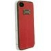 89502 - Coque arrière Krusell Luna Aspect Cuir Rouge iPhone 4