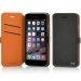 BOOKES1038DGO - Etui Folio Fonex série Elegance Stand pour iPhone 6s Plus gris foncé et orange