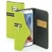 BOOKLZ1090GR - Etui Folio Fonex série Lady Zip pour Samsung Galaxy S6 Edge SM-G925 vert et noir