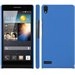 CASYASCENDP6BLEU - Coque rigide Bleue pour Huawei Ascend P6 aspect mat toucher rubber gomme