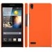 CASYASCENDP6ORANGE - Coque rigide Orange pour Huawei Ascend P6 aspect mat toucher rubber gomme