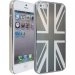 COVALUUKIP5SILVER - Coque rigide aluminium gris silver avec drapeau UK pour Apple iPhone 5s