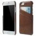 COVCUIRCARTEIP6MARRON - Coque cuir marron avec logements cartes our iPhone 6 de 4,7 pouces
