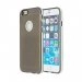 COVFRAMEIP6GRIS - Coque souple en gel type bumper blanc avec dos gris fumé pour iPhone 6 4,7 pouces