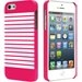 COVMARINIEREIP5-ROSE - Coque sailor marinière rose et blanche pour iPhone 5s