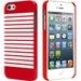COVMARINIEREIP5-ROUG - Coque sailor marinière rouge et blanche pour iPhone 5