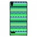 CPRN1ASCENDP6AZTEQUEBLEUVER - Coque rigide pour Huawei Ascend P6 avec impression Motifs aztèque bleu et vert
