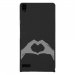 CPRN1ASCENDP6MAINCOEUR - Coque rigide pour Huawei Ascend P6 avec impression Motifs mains en forme de coeur