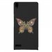 CPRN1ASCENDP6PAPILLONSEUL - Coque rigide pour Huawei Ascend P6 avec impression Motifs papillon psychédélique