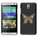 CPRN1DES610PAPILLONSEUL - Coque noire pour HTC Desire 610 Impression motif papillon psychédélique