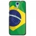 CPRN1DES620DRAPBRESIL - Coque rigide noire pour HTC Desire 620 avec impression Motif drapeau du Brésil