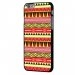 CPRN1IP6PLUSAZTEQUEJAUROU - Coque noire iPhone 6 Plus impression Motifs Aztèque coloris jaune et rouge