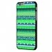 CPRN1IPHONE6AZTEQUEVERBLEU - Coque noire iPhone 6 impression Motifs Aztèque coloris vert et bleu