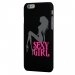 CPRN1IPHONE6SEXYGIRL - Coque noire iPhone 6 impression Femme assise Sexy Girl