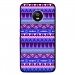 CPRN1MOTOG5AZTEQUEBLEUVIO - Coque rigide pour Motorola Moto G5 avec impression Motifs aztèque bleu et violet