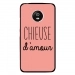 CPRN1MOTOG5CHIEUSEROSE - Coque rigide pour Motorola Moto G5 avec impression Motifs Chieuse d'Amour rose