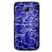 CPRN1S3ARABESQUEBLEU - Coque noire Samsung Galaxy 3 i9300 impression Arabesque bleu