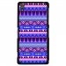 CPRN1Z3PLUSAZTEQUEBLEUVIOLET - Coque rigide noire pour Sony Xperia Z3-Plus avec impression Motif aztèque bleu et violet